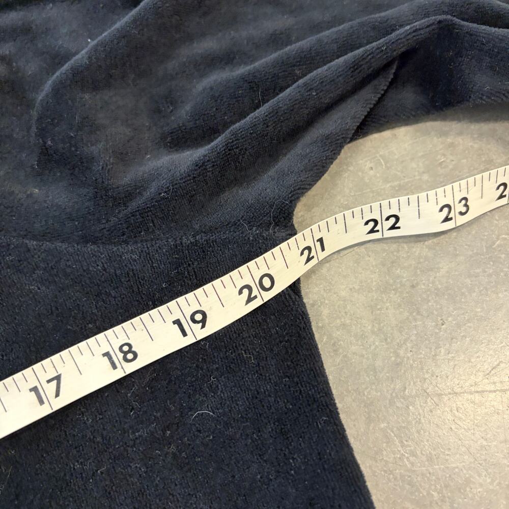 Vintage Y2k Bebe Mcbling Rhinestone Black Velour Full Zip Hoodie Sweatshirt L - Picture 4 of 5